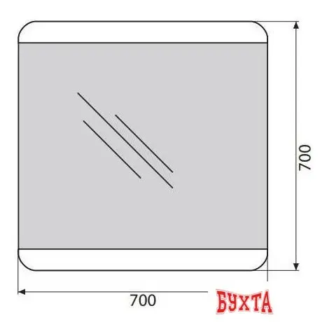 Мебель для ванных комнат BelBagno Зеркало SPC-CEZ-700-700-LED-BTN