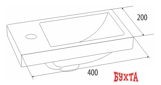 Умывальник IDDIS Torr 0014000U28