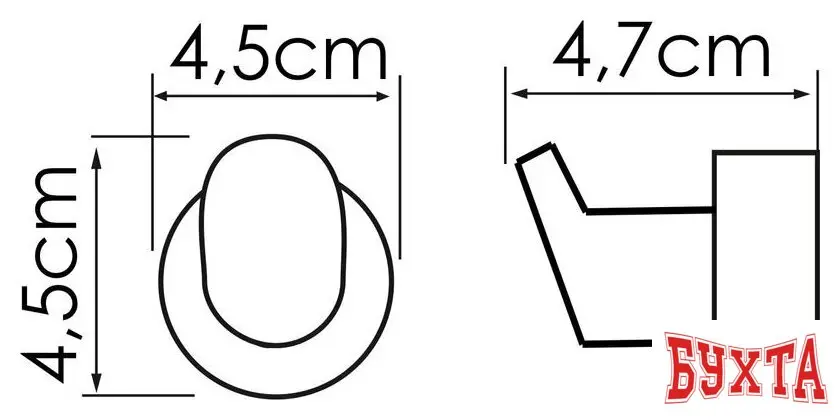 Крючок для ванны Wasserkraft Donau K-9423