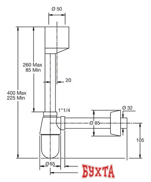 Сифон Bonomini 0571OT25S7