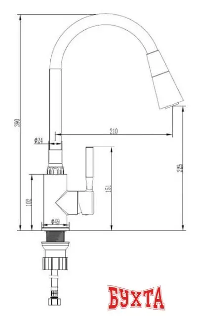 Смеситель Invena Hula BZ-85-P05