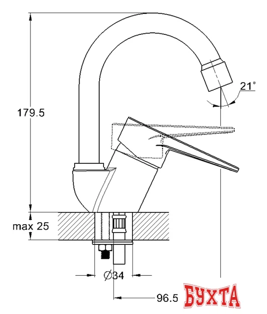 Смеситель Solone SUP1-A045