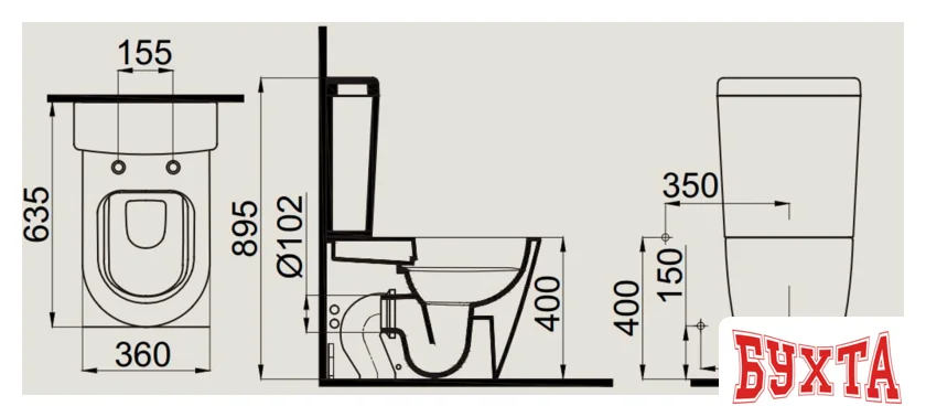 Унитаз iDevit Alfa + быстросъемное сиденье Soft Close SETK3104-0316-001-1-6200