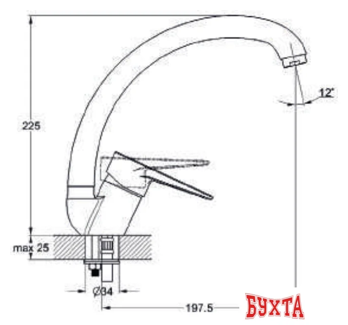 Смеситель Solone SUP4-A146