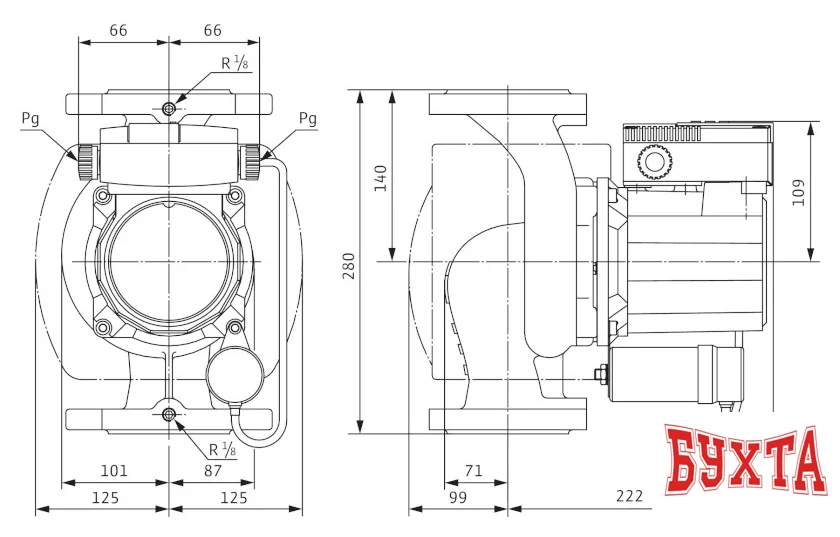 Циркуляционный насос Wilo TOP-S 50/10 (1~230 V, PN 6/10)