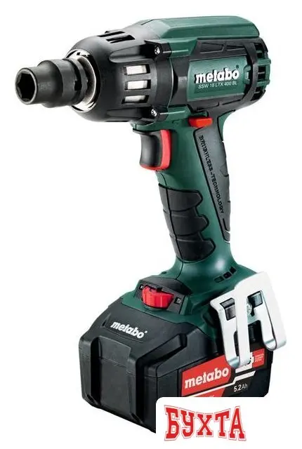 Гайковерт Metabo SSW 18 LTX 400 BL 602205650 (с 2-мя АКБ, кейс)