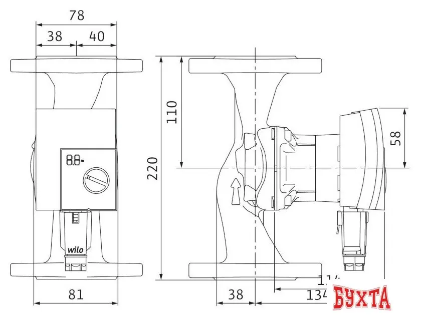 Циркуляционный насос Wilo Yonos PICO 40/1-8 (4178165)