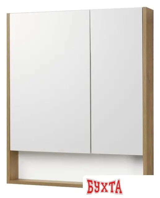 Мебель для ванных комнат Акватон Шкаф с зеркалом Сканди 70 1A252202SDZ90 (белый/дуб рустикальный)