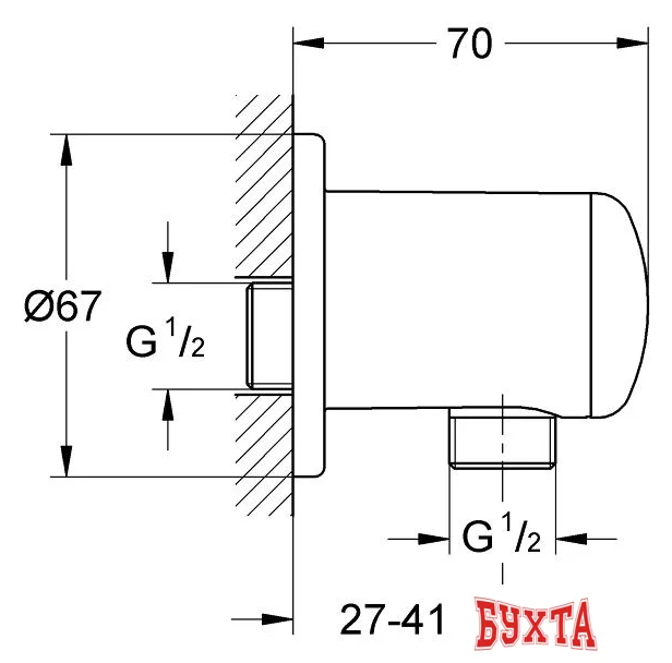 Шланговое подключение Grohe Relexa 28671000