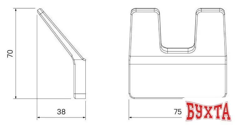 Крючок для ванны IDDIS Slide SLIWT20i41