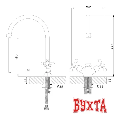 Смеситель Rossinka Silvermix G02-72