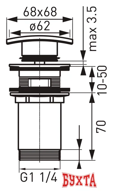 Донный клапан Ferro S284