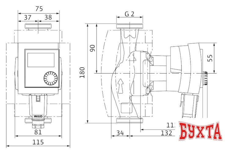 Циркуляционный насос Wilo Stratos PICO 30/1-4