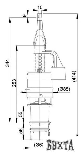 Спускной клапан Alcaplast A06E