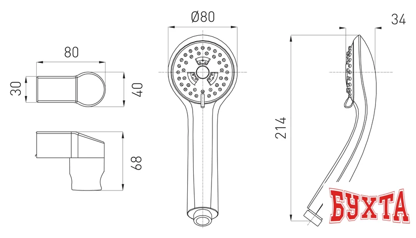 Душевой гарнитур  Ferro Sole U300-LB