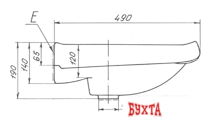 Умывальник Лобненский стройфарфор Водолей 57 10/1/5/1-18