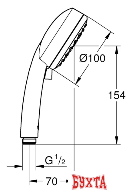 Душевая лейка Grohe New Tempesta Cosmopolitan 100 27571002