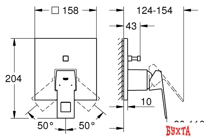 Смеситель Grohe Eurocube 24062000