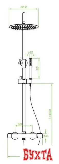 Душевая система  Laveo Pretto PLP 70OB