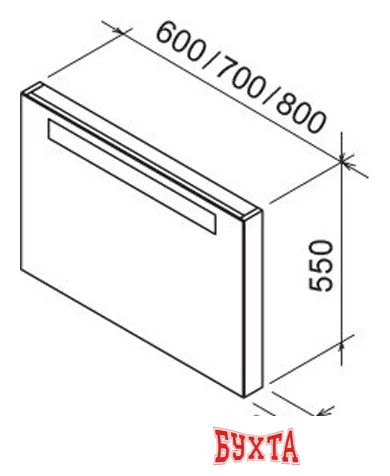 Мебель для ванных комнат Ravak Зеркало Classic 700 (эспрессо) [X000000431]