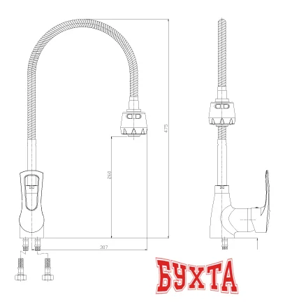 Смеситель Rossinka Silvermix T40-26