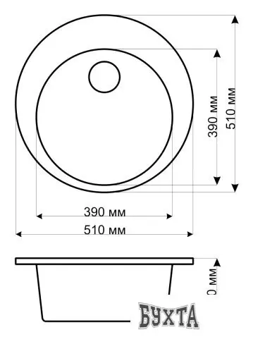 Кухонная мойка Gerhans A04 (оникс)