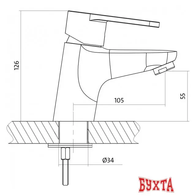 Смеситель Cersanit Cari A63025