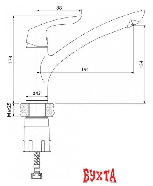 Смеситель IDDIS Line K10SB00i05