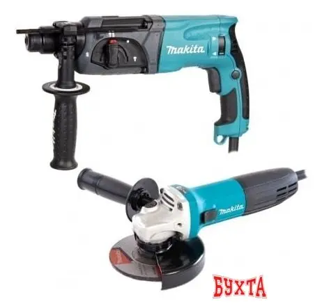 Наборы электроинструментов Makita DK0120 (перфоратор + болгарка)