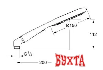 Душевая лейка Grohe Rainshower Icon 150 27634000 (глиняный)