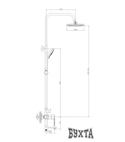 Душевая система  Rossinka Silvermix T40-46