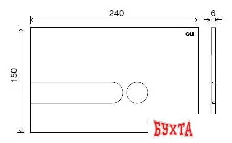 Панель смыва OLI Iplate 670001 (белый)