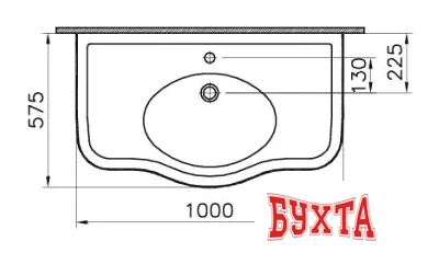 Умывальник Vitra Efes 100x57.5 [6209B003-0001]