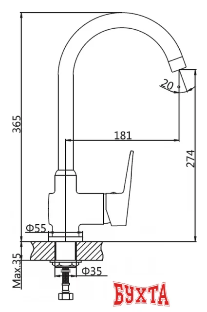 Смеситель AV Engineering AVCID4-A557