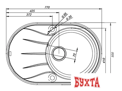 Кухонная мойка IDDIS Kitchen G K12G771i87