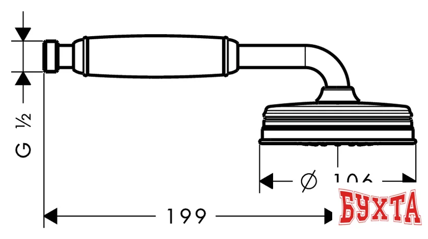 Душевая лейка Axor Montreux 16320000 (хром)