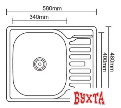 Кухонная мойка Ledeme L95848-L