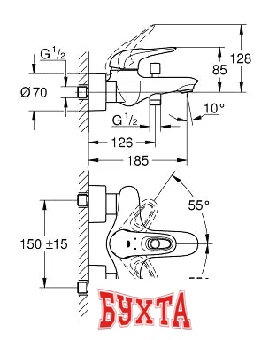 Смеситель Grohe Eurostyle 33591LS3