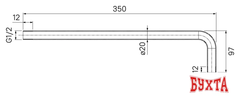 Держатель верхнего душа IDDIS Built-in Shower 001BB35i61