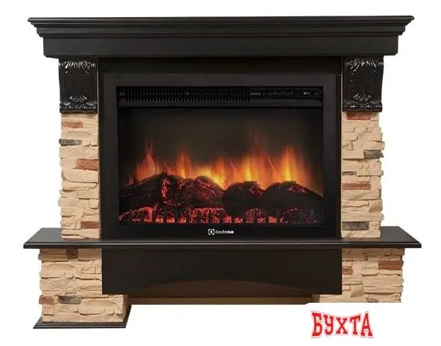 Портал Firelight Pietra 25S (камень сланец натуральный/шпон венге)