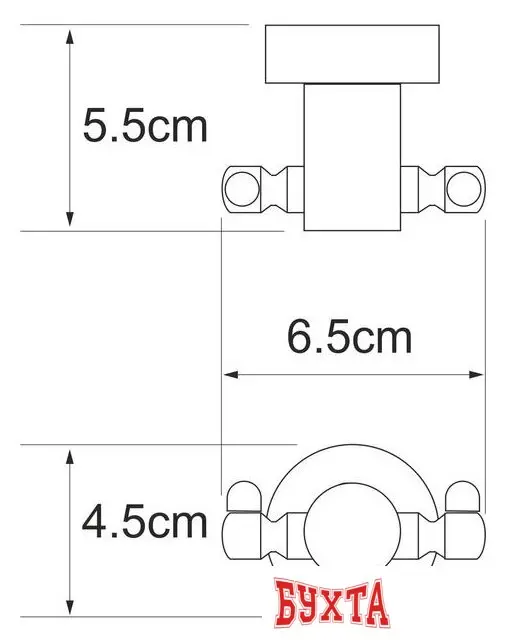 Крючок для ванны Wasserkraft Donau K-9423D