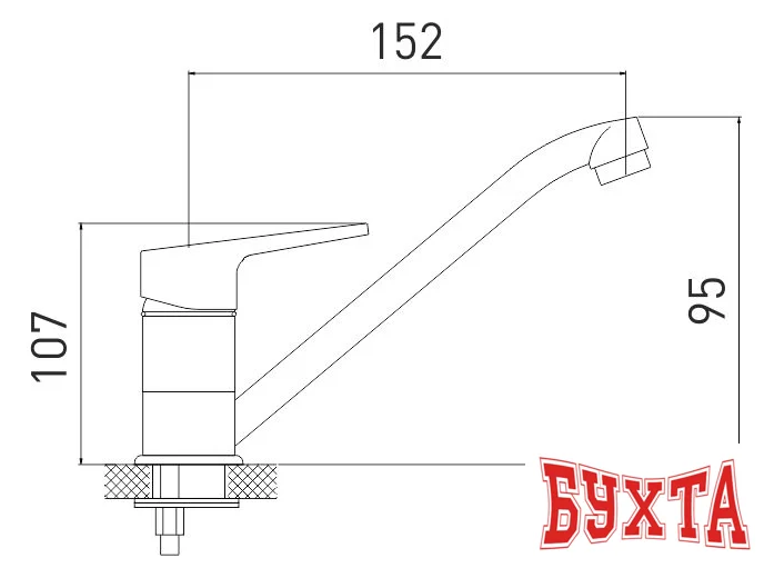 Смеситель Gross Aqua Delta 3210268С-G0109