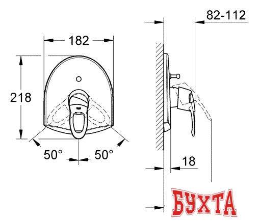 Смеситель без скрытого механизма Grohe Chiara 19155000