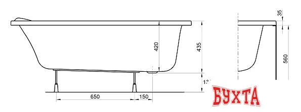 Ванна Kolo Mystery 150x95 L [XWA3751000]