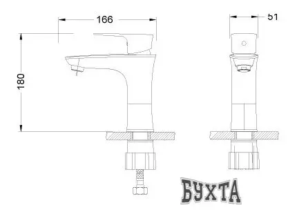 Смеситель Lemark Nero LM0206C