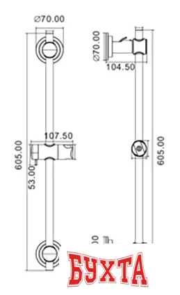 Душевая штанга Gerhans K24017