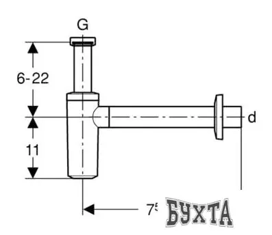 Сифон Geberit Uniflex 151.034.21.1