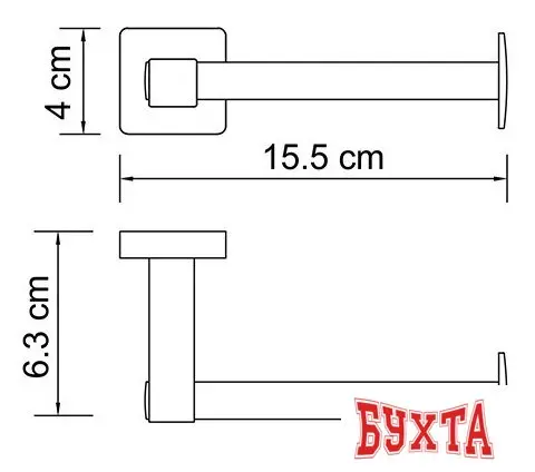 Держатель для туалетной бумаги Wasserkraft Dill K-3996