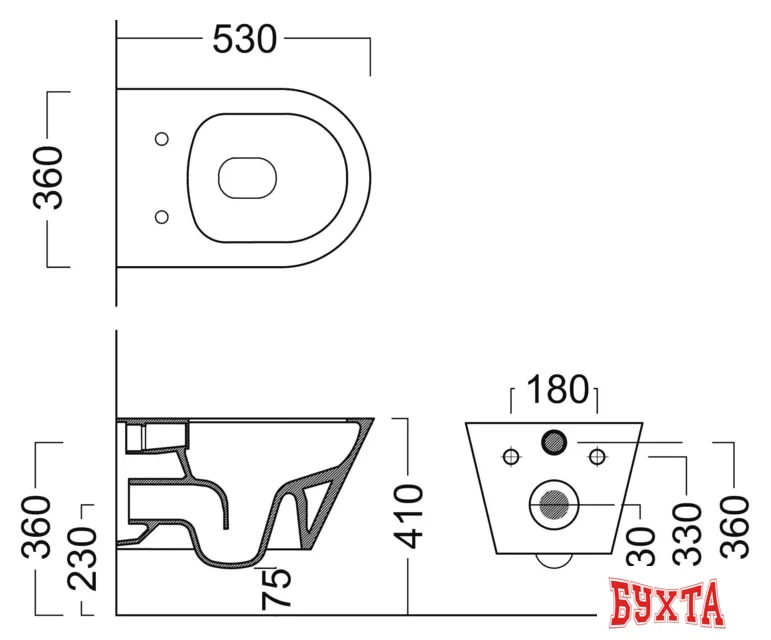 Унитаз Kerama Marazzi Plaza Modern PLM.wc.02