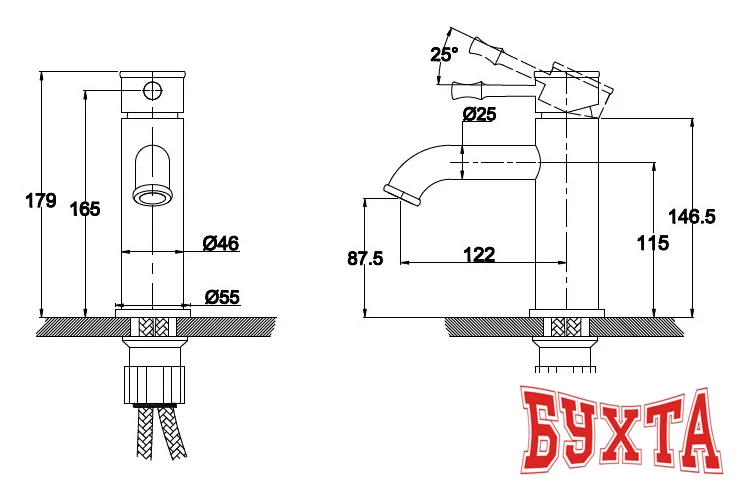 Смеситель Kaiser Milos 51011-1An